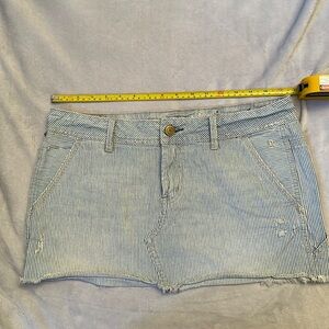 American Eagle Outfitters Conductor Stripe Jean Skirt-Size 8